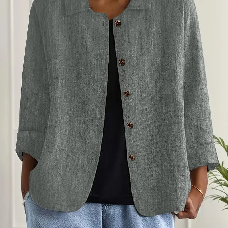 Übergangsjacke Damen Leicht mit Knopfleiste