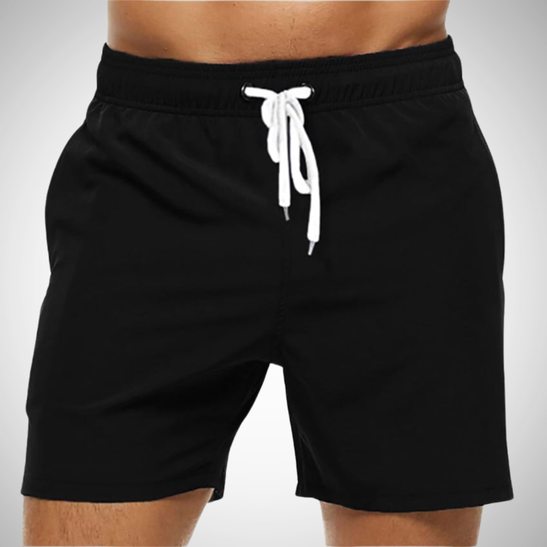 Herren Schicke Badehose Elastischer Bund und Kontrast-Kordelzug