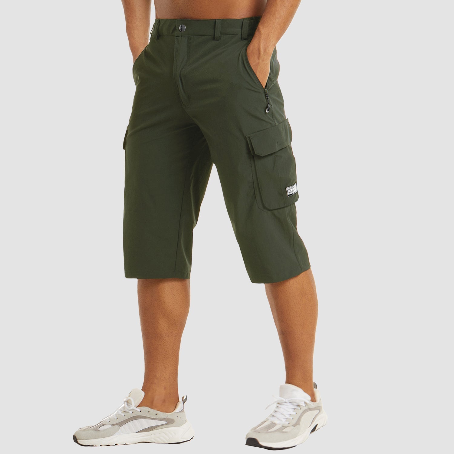 Herren Lange Cargo-Shorts - Lockere Passform mit Multi-Taschen
