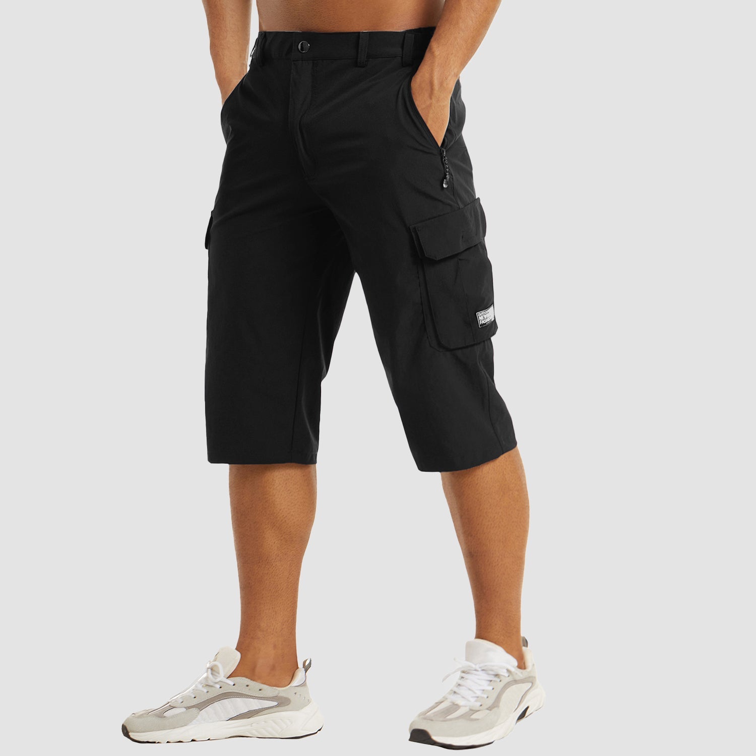 Herren Lange Cargo-Shorts - Lockere Passform mit Multi-Taschen