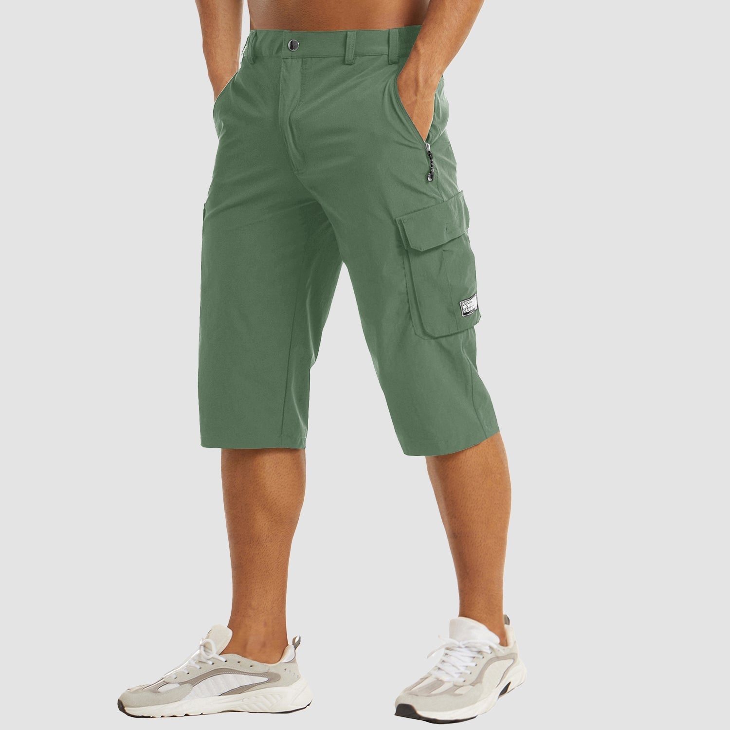 Herren Lange Cargo-Shorts - Lockere Passform mit Multi-Taschen