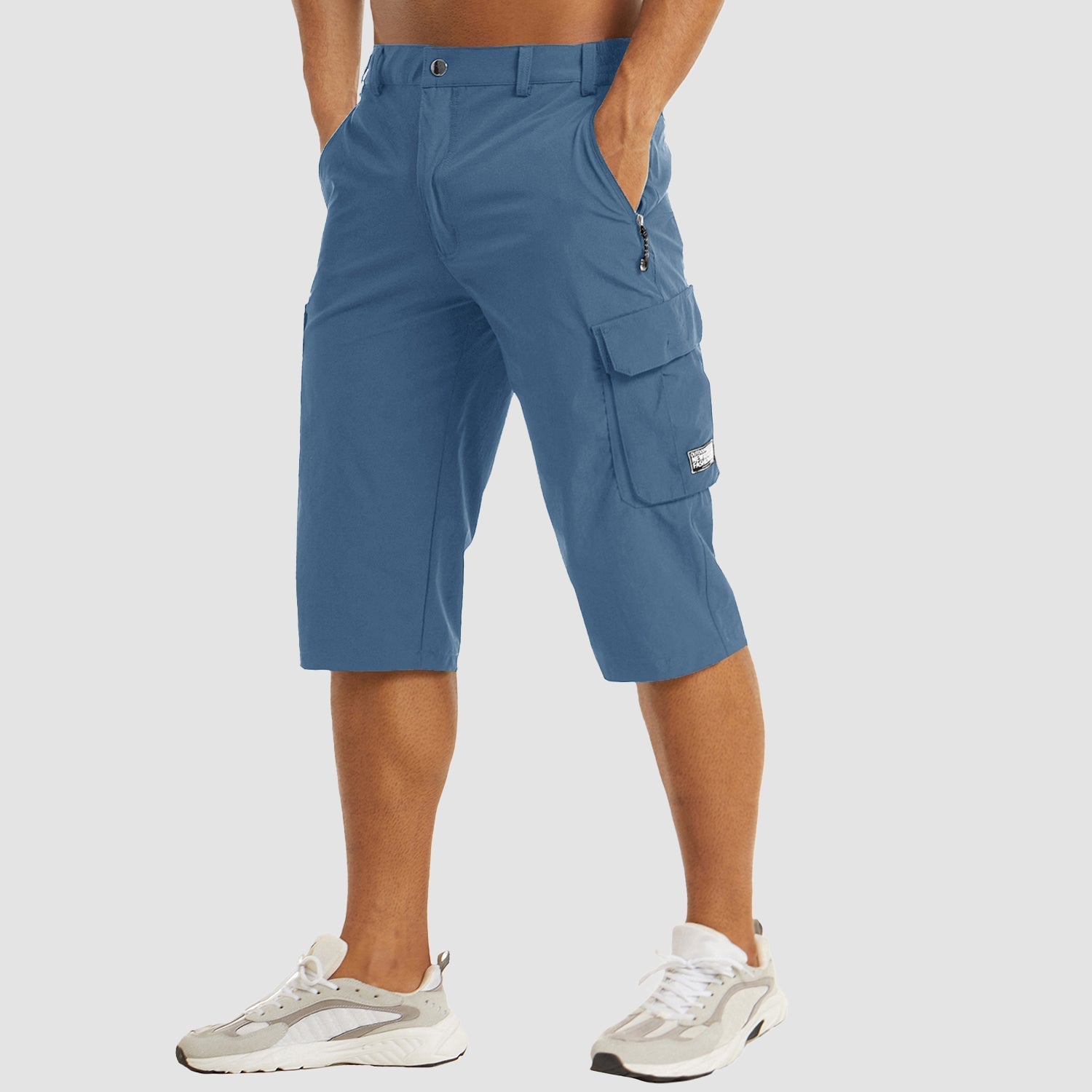 Herren Lange Cargo-Shorts - Lockere Passform mit Multi-Taschen