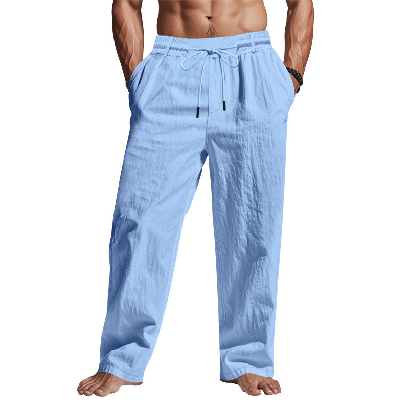 Herren Leinenhose - Elastischer Bund & Lockere Passform