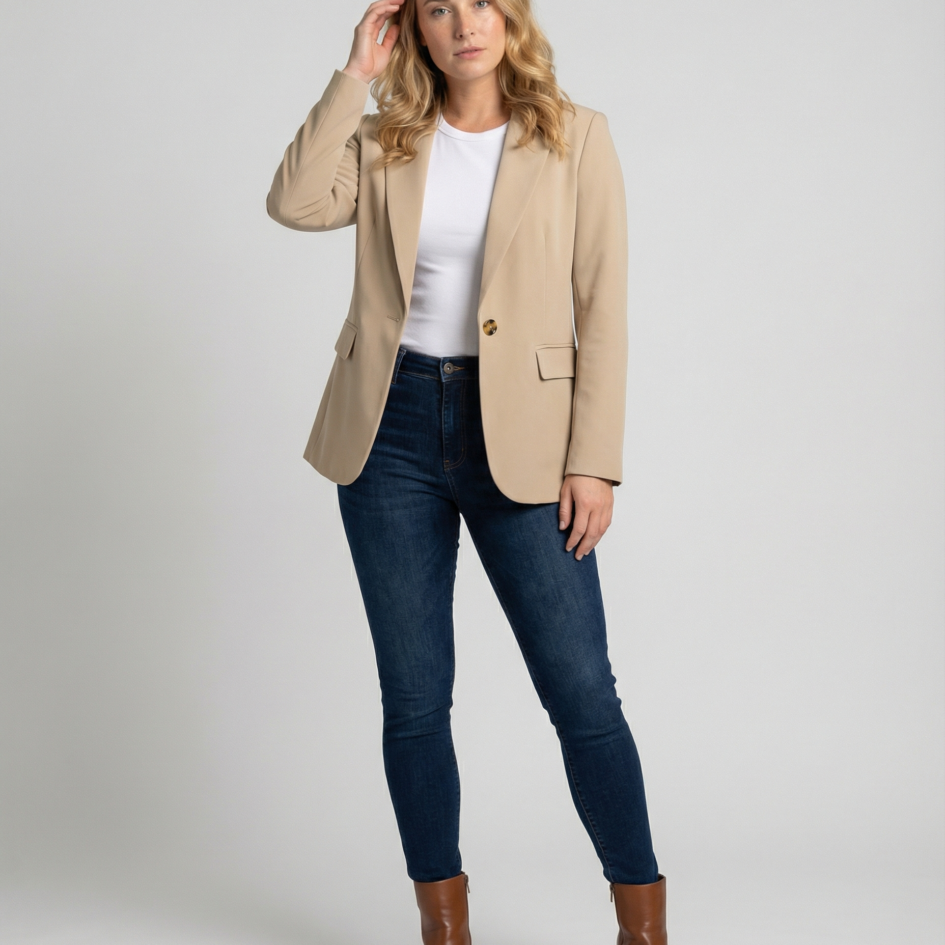Damen Blazer - Einreihig mit steigendem Revers