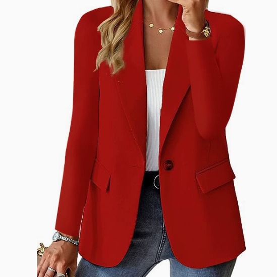 Damen Blazer mit Passform - Einzelknopf mit Pattentaschen