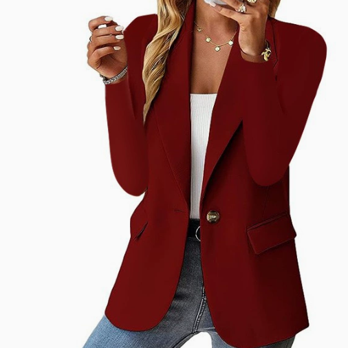 Damen Blazer mit Passform - Einzelknopf mit Pattentaschen