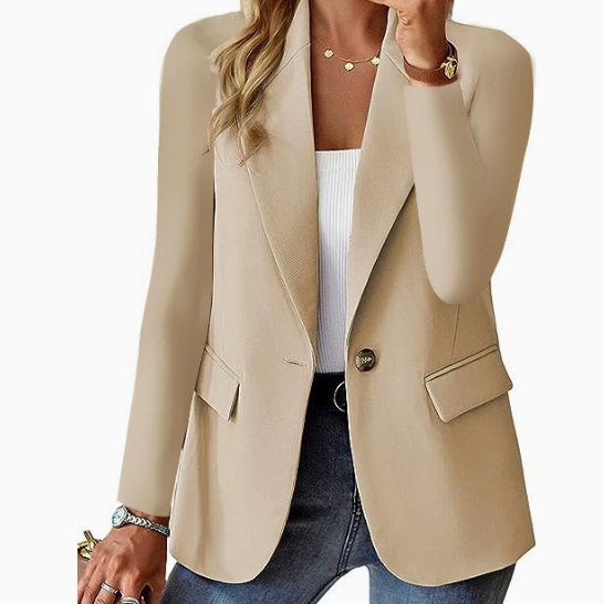 Damen Blazer mit Passform - Einzelknopf mit Pattentaschen