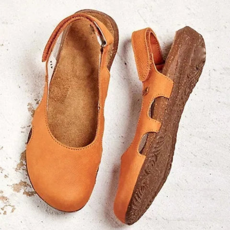 Damen-Sandalen - Geschlossene Zehenpartie & Fersenriemen