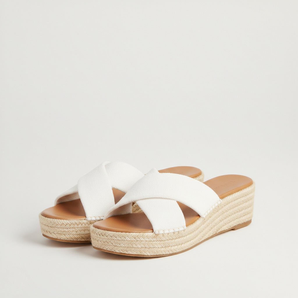 Criss-Cross Espadrille Platform Wedge Sandals