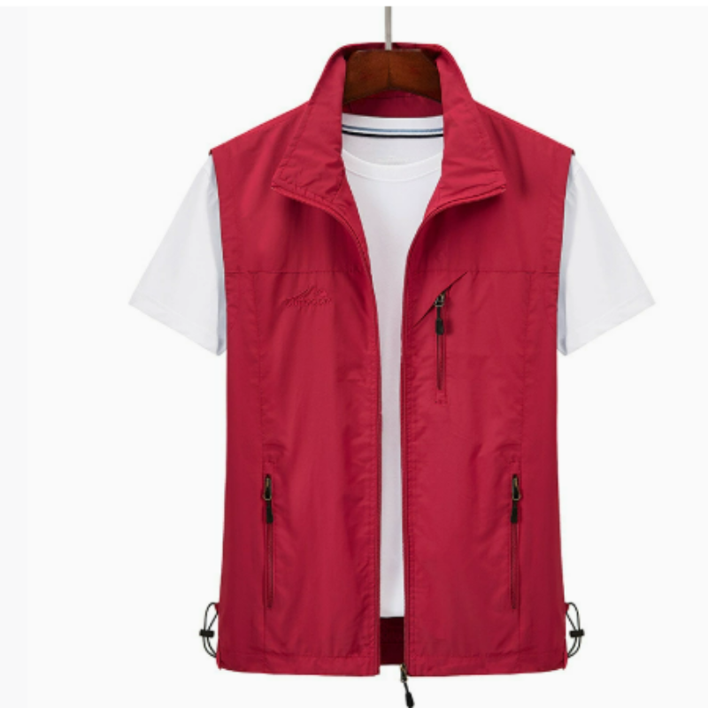 Herren Leichte Outdoor Gilet - Winddicht mit Reißverschlusstaschen