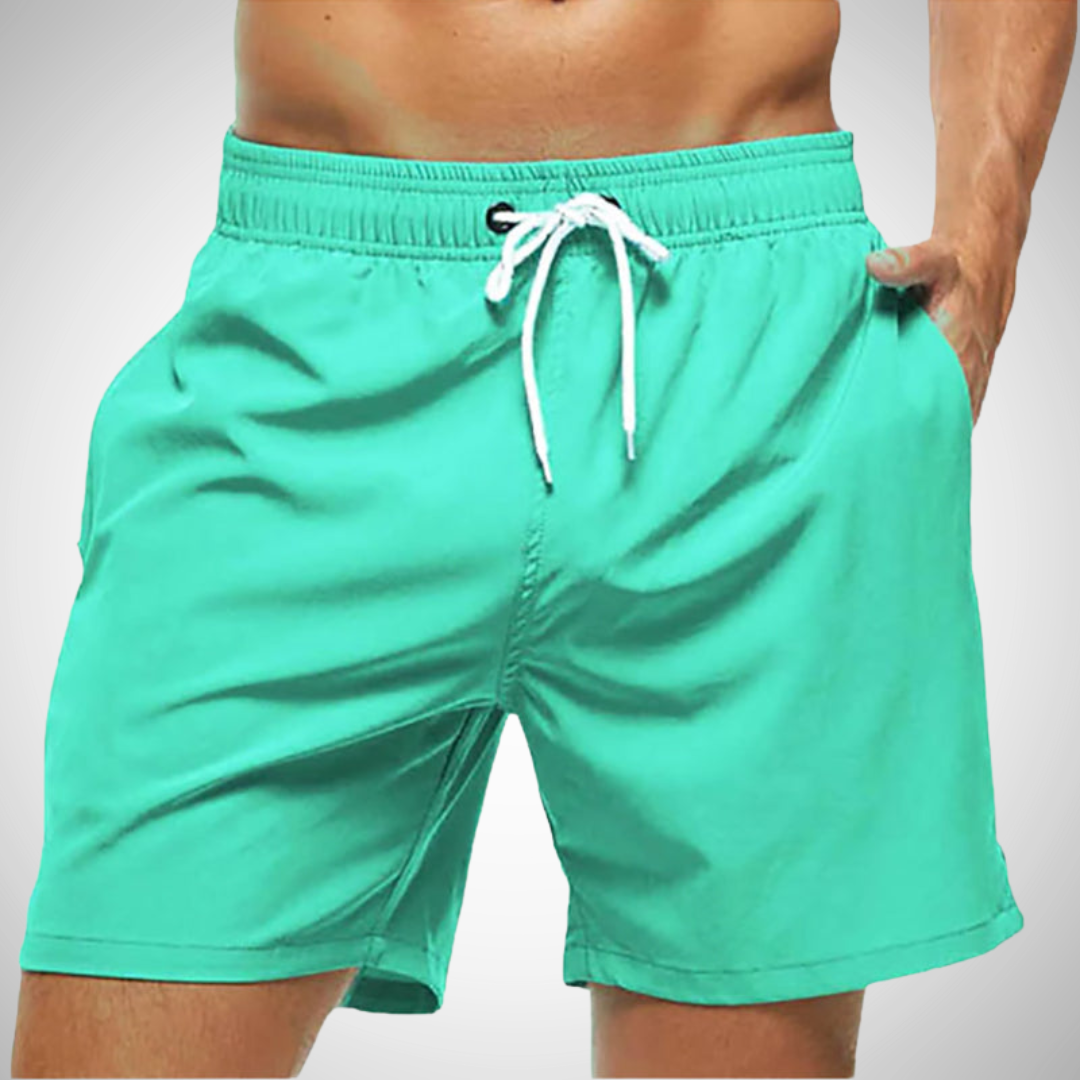 Herren Schicke Badehose Elastischer Bund und Kontrast-Kordelzug
