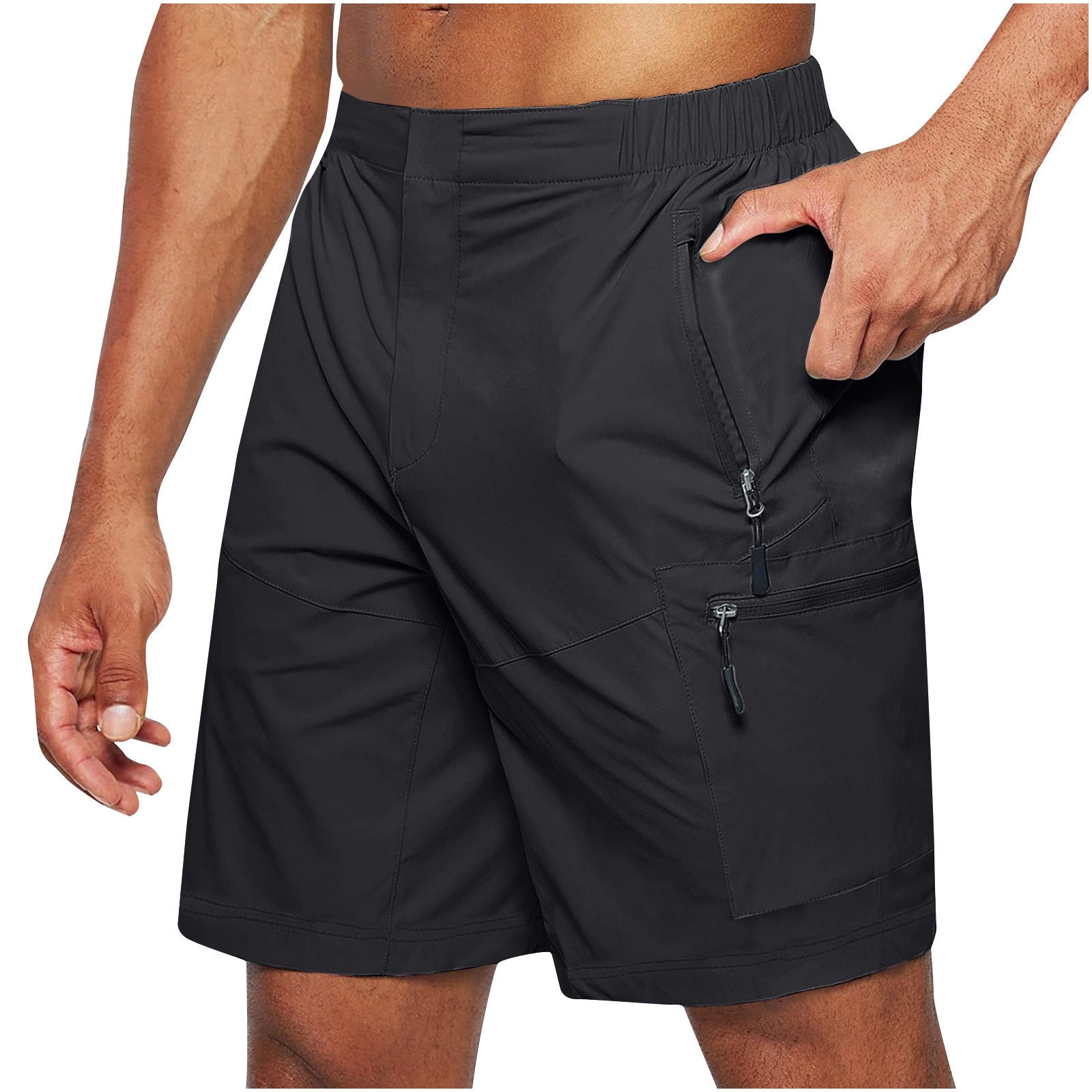 Herren Cargo-Shorts - Elastischer Bund mit Multi-Taschen