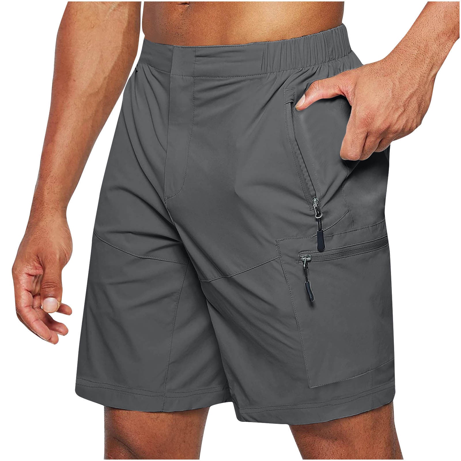 Herren Cargo-Shorts - Elastischer Bund mit Multi-Taschen