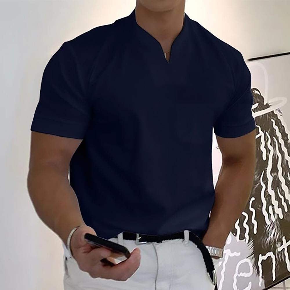 Herren-Poloshirt – Slim Fit mit Schlitz-Ausschnitt