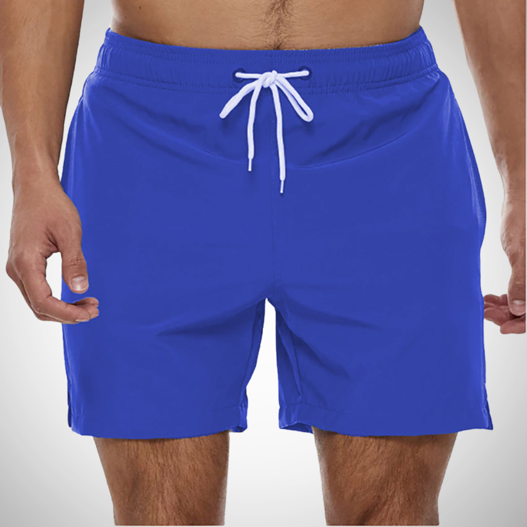 Herren Schicke Badehose Elastischer Bund und Kontrast-Kordelzug