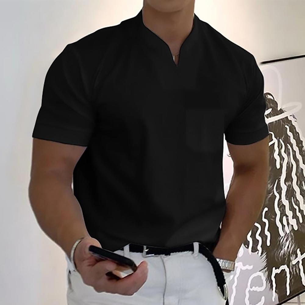 Herren-Poloshirt – Slim Fit mit Schlitz-Ausschnitt