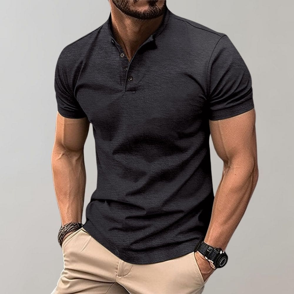 Herren Poloshirt - Schmale Passform mit Stehkragen