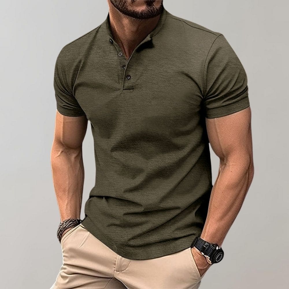 Herren Poloshirt - Schmale Passform mit Stehkragen
