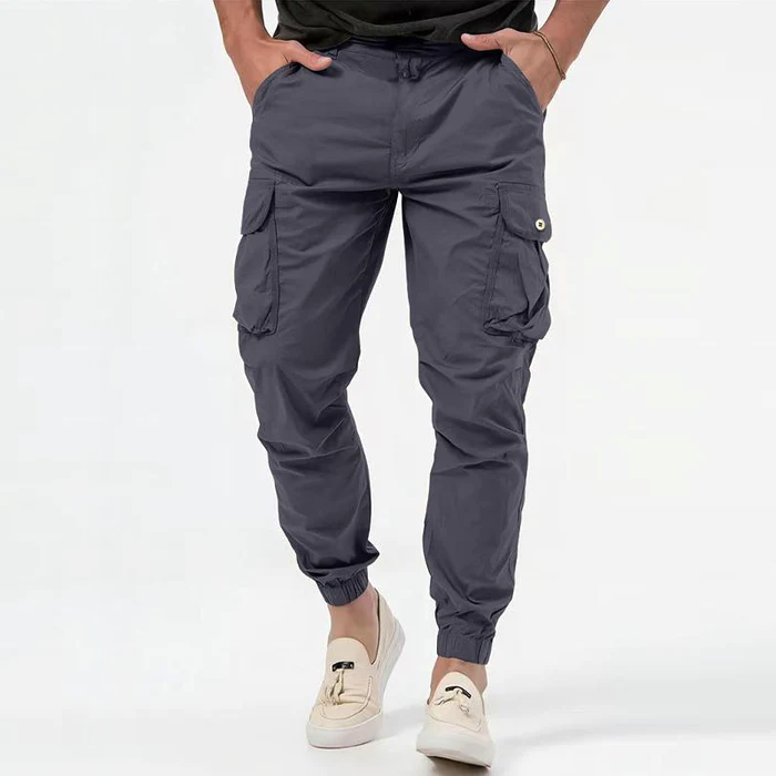 Herren Cargo-Hose - Bündchen am Saum & Multi-Taschen