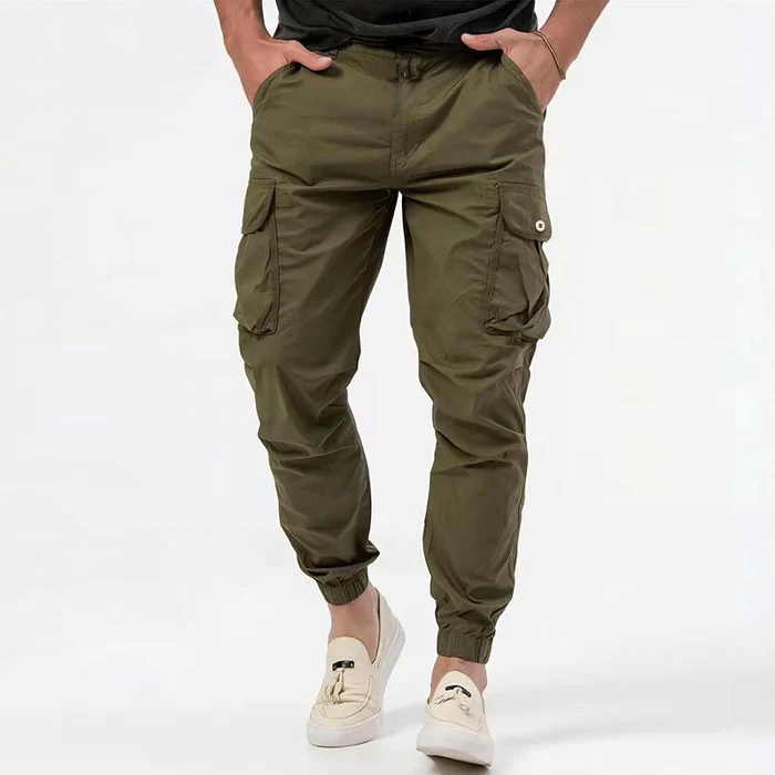 Herren Cargo-Hose - Bündchen am Saum & Multi-Taschen