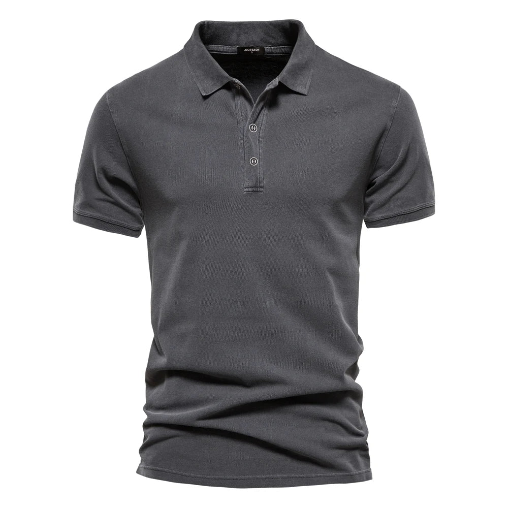 Herren Poloshirt Slim Fit Kurzarm Casual Oberteil