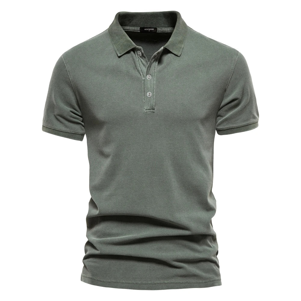 Herren Poloshirt Slim Fit Kurzarm Casual Oberteil