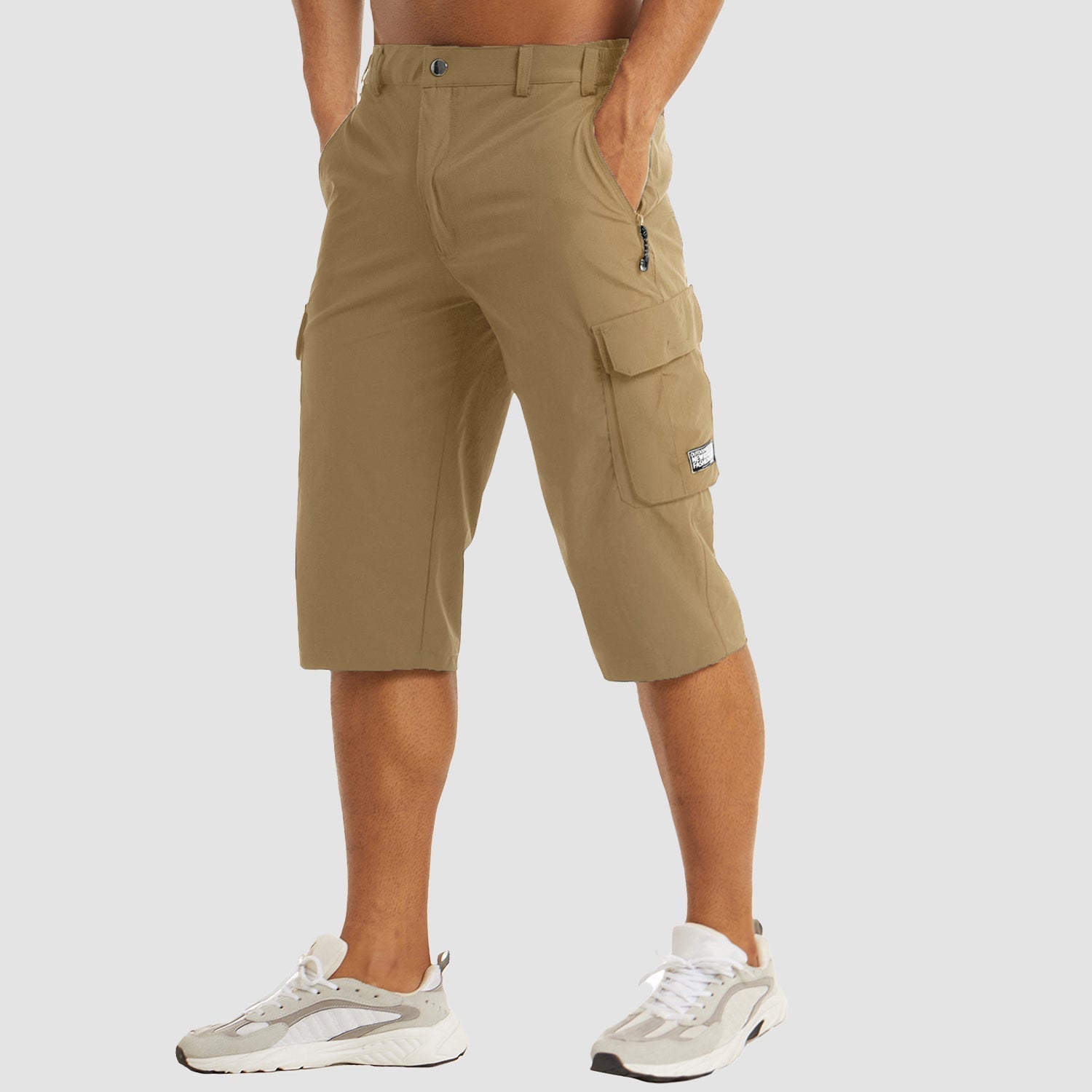Herren Lange Cargo-Shorts - Lockere Passform mit Multi-Taschen