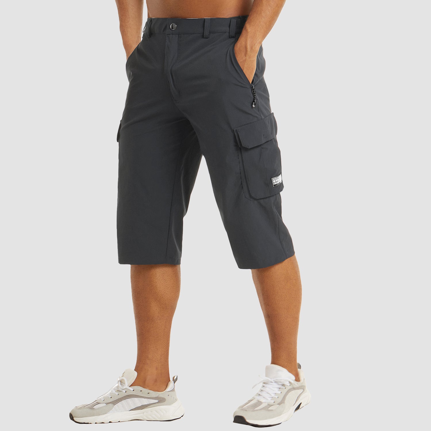 Herren Lange Cargo-Shorts - Lockere Passform mit Multi-Taschen