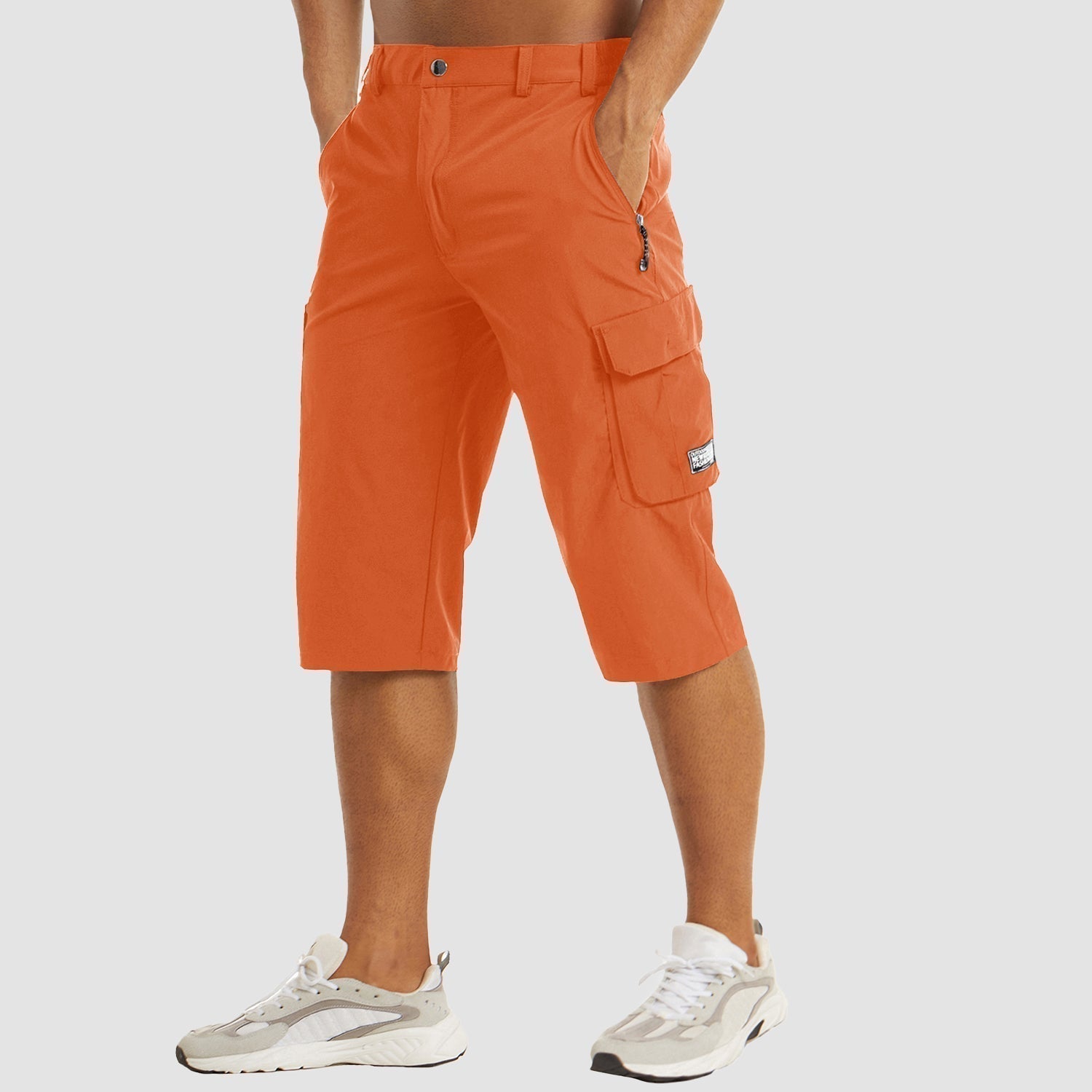 Herren Lange Cargo-Shorts - Lockere Passform mit Multi-Taschen