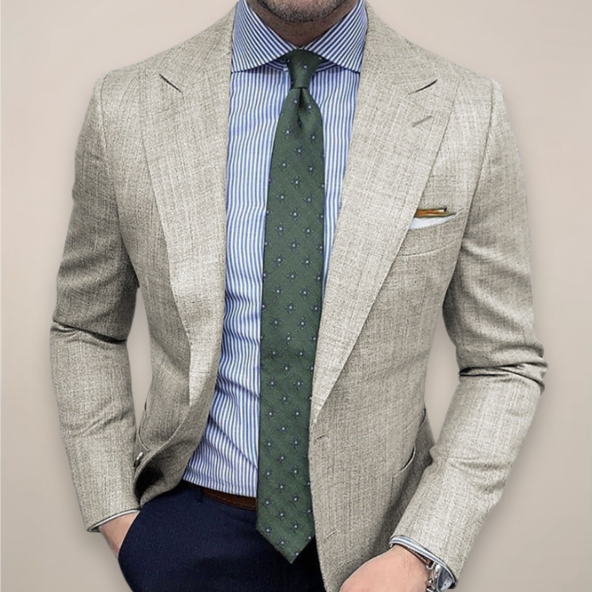 Herren Sakko Texturiertes Sakko Für Herren Smart Casual