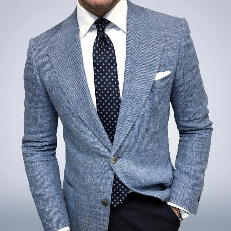 Herren Sakko Texturiertes Sakko Für Herren Smart Casual