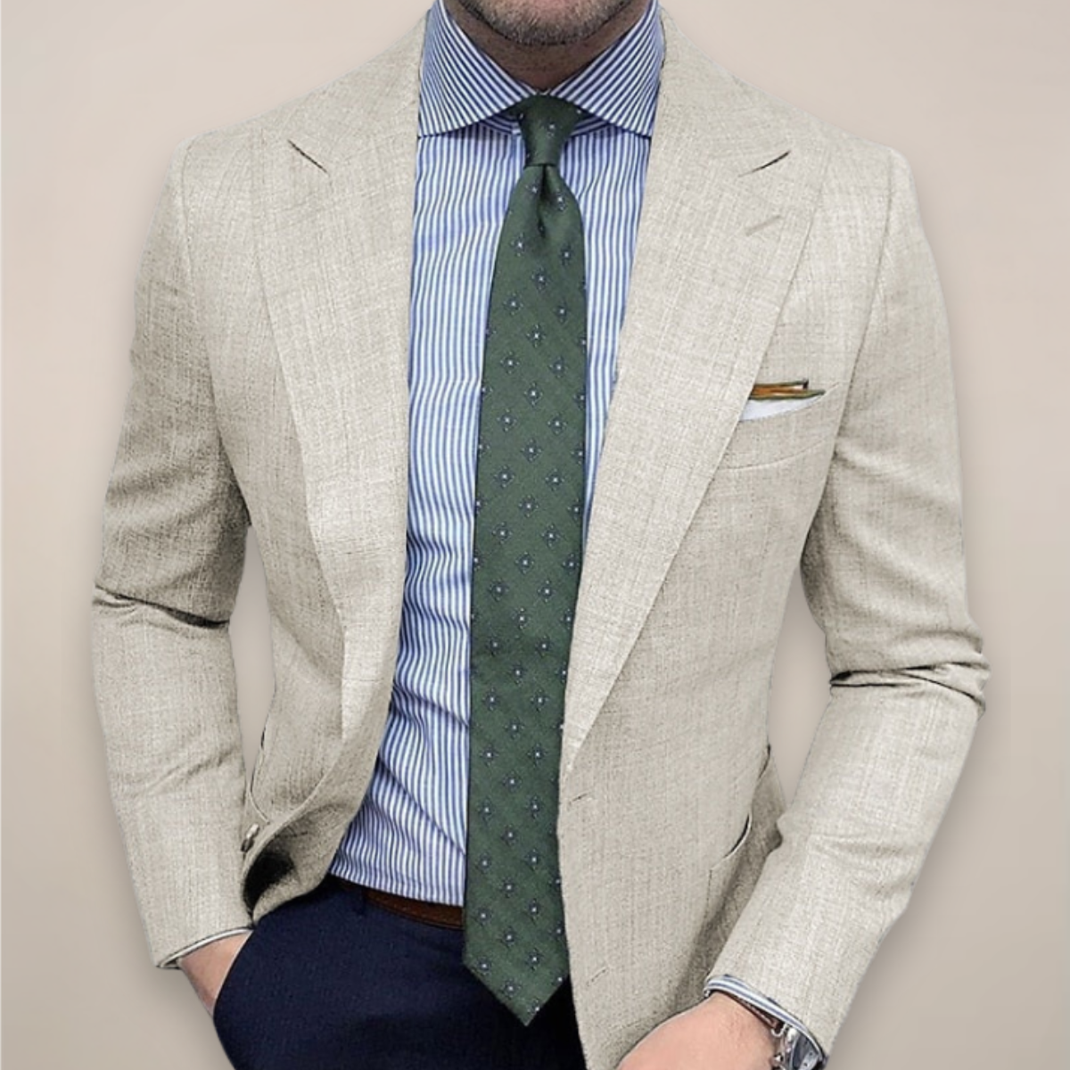 Herren Sakko Texturiertes Sakko Für Herren Smart Casual