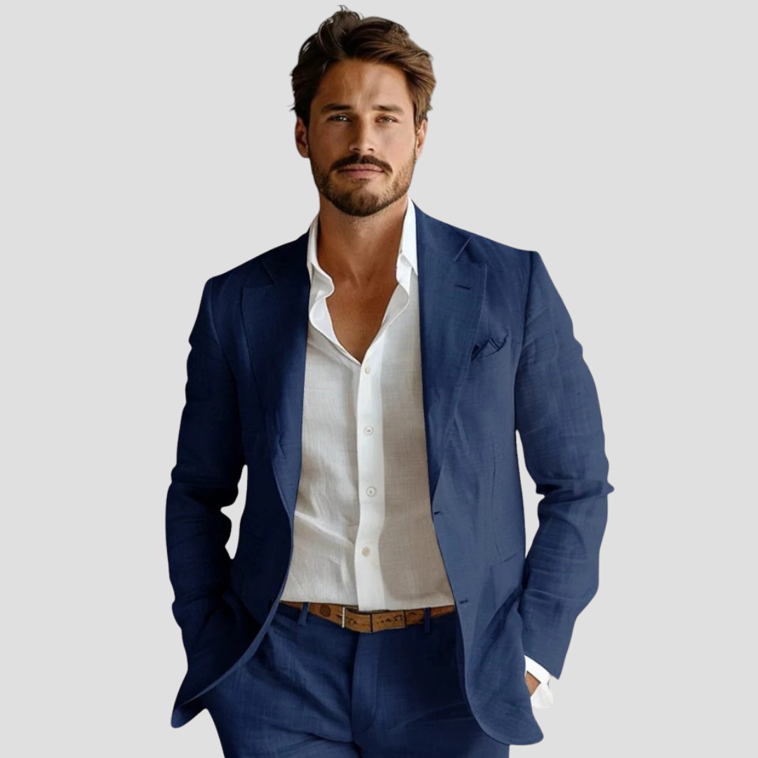 Herren-Blazer mit lockerer Passform – Leichtgewichtig mit fallendem Revers