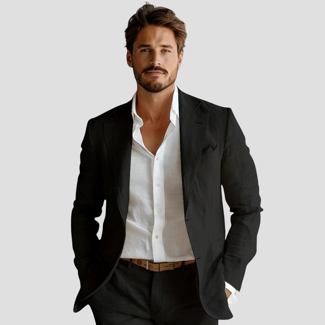 Herren-Blazer mit lockerer Passform – Leichtgewichtig mit fallendem Revers