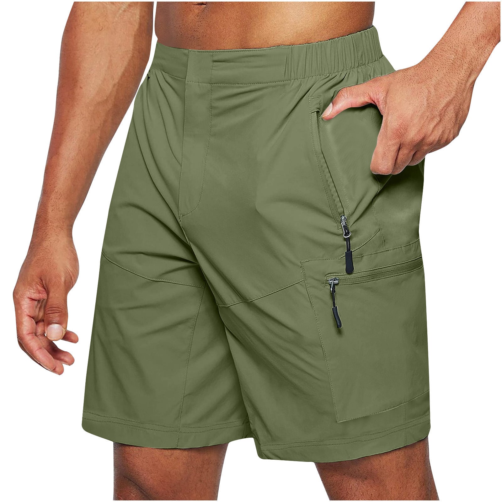 Herren Cargo-Shorts - Elastischer Bund mit Multi-Taschen