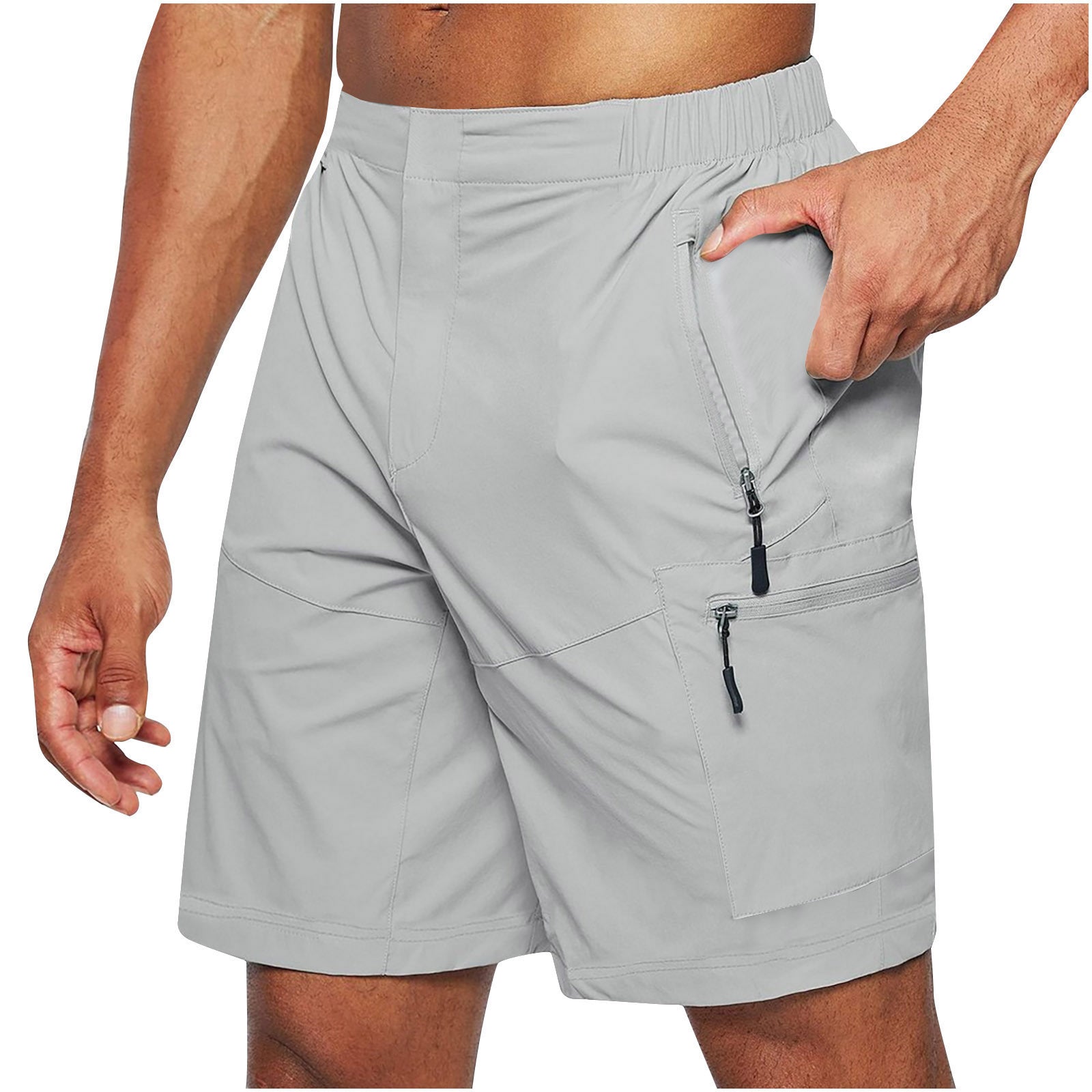 Herren Cargo-Shorts - Elastischer Bund mit Multi-Taschen