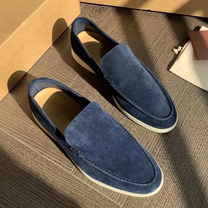 Herren Suede Loafer Klassisch Wildleder Slipper Business