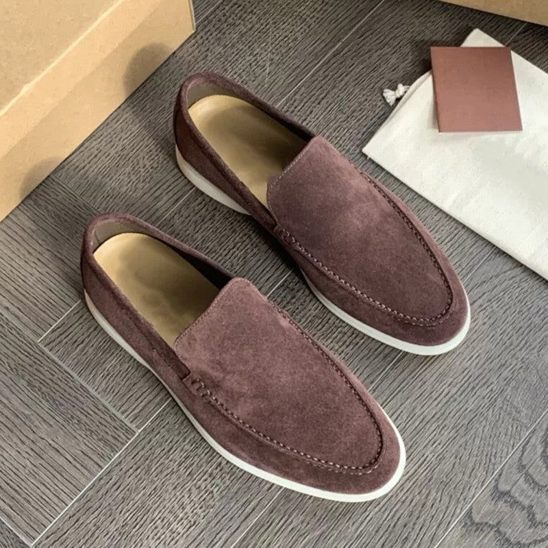Herren Suede Loafer Klassisch Wildleder Slipper Business