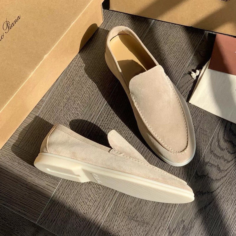Herren Suede Loafer Klassisch Wildleder Slipper Business