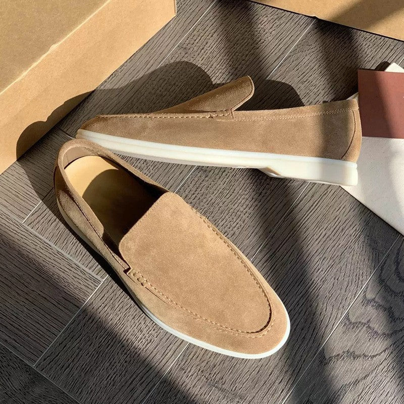 Herren Suede Loafer Klassisch Wildleder Slipper Business