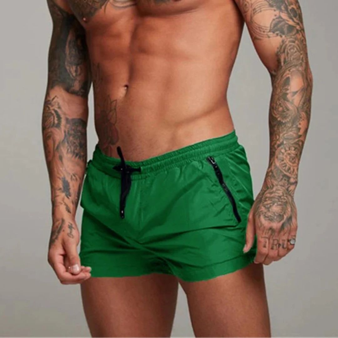 Herren Schnelltrocknende Badehose mit Reißverschlusstaschen