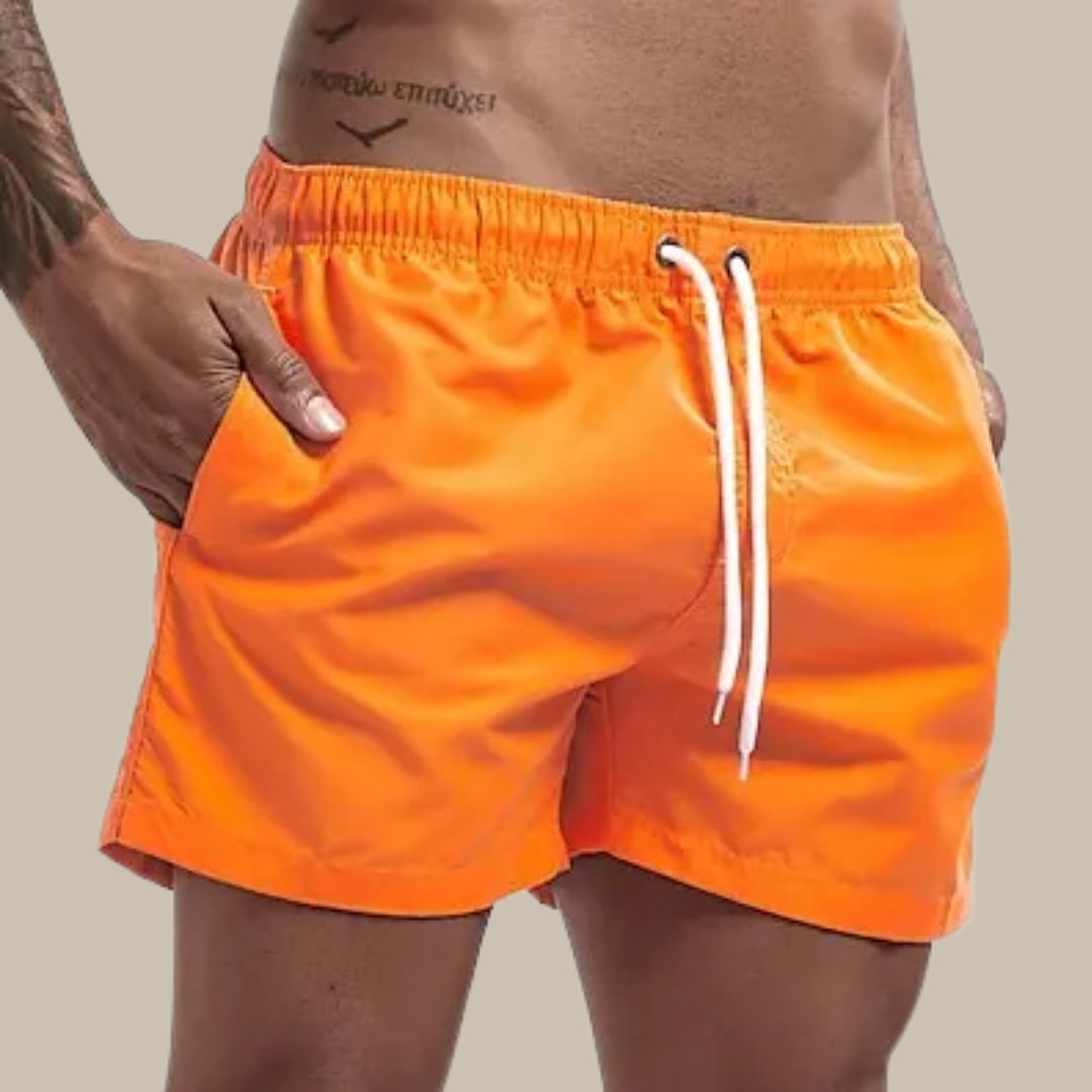 Herren Badeshorts Schnelltrocknend Elastischer Bund