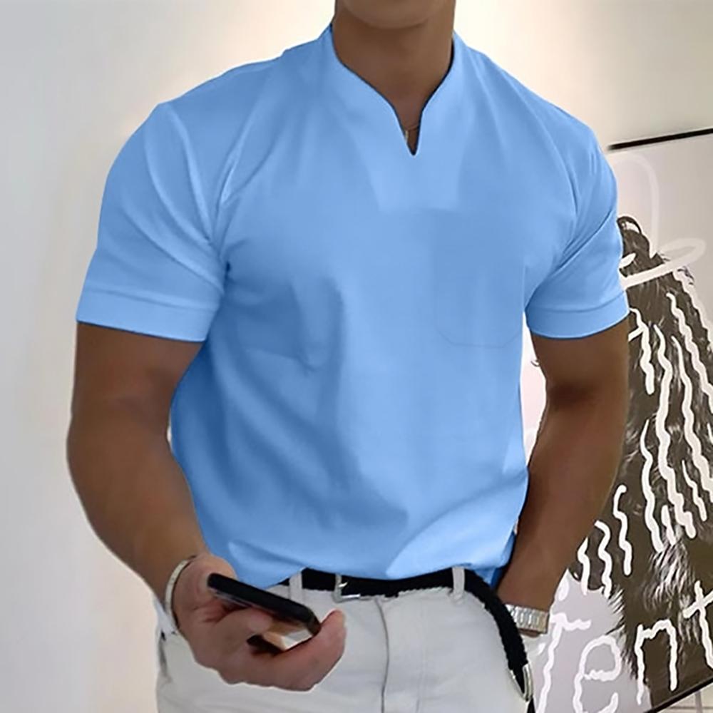 Herren-Poloshirt – Slim Fit mit Schlitz-Ausschnitt