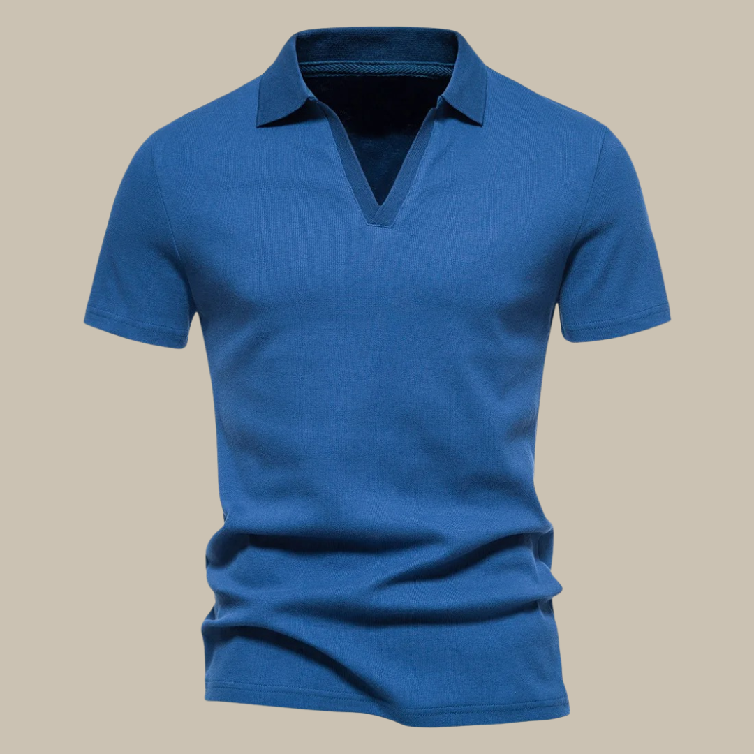 Herren-Polohemd ohne Knöpfe - Slim Fit mit kurzen Ärmeln