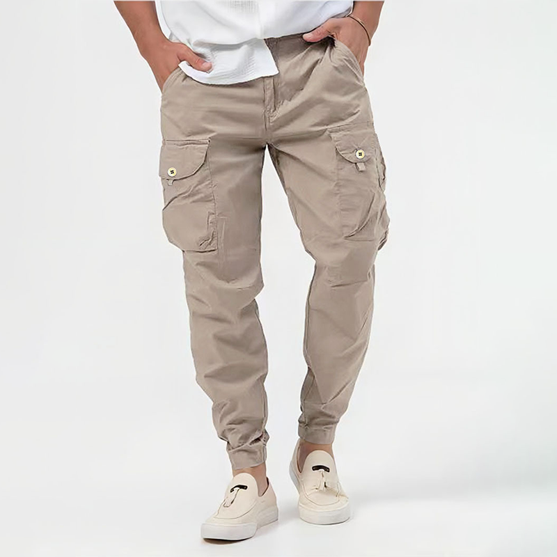 Herren Cargo-Hose - Bündchen am Saum & Multi-Taschen