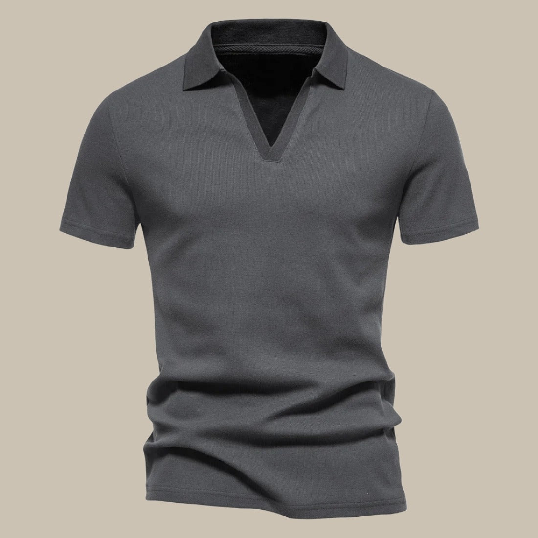 Herren-Polohemd ohne Knöpfe - Slim Fit mit kurzen Ärmeln