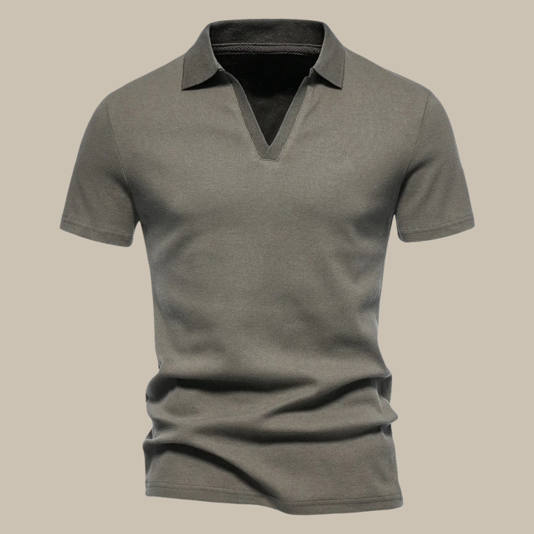 Herren-Polohemd ohne Knöpfe - Slim Fit mit kurzen Ärmeln