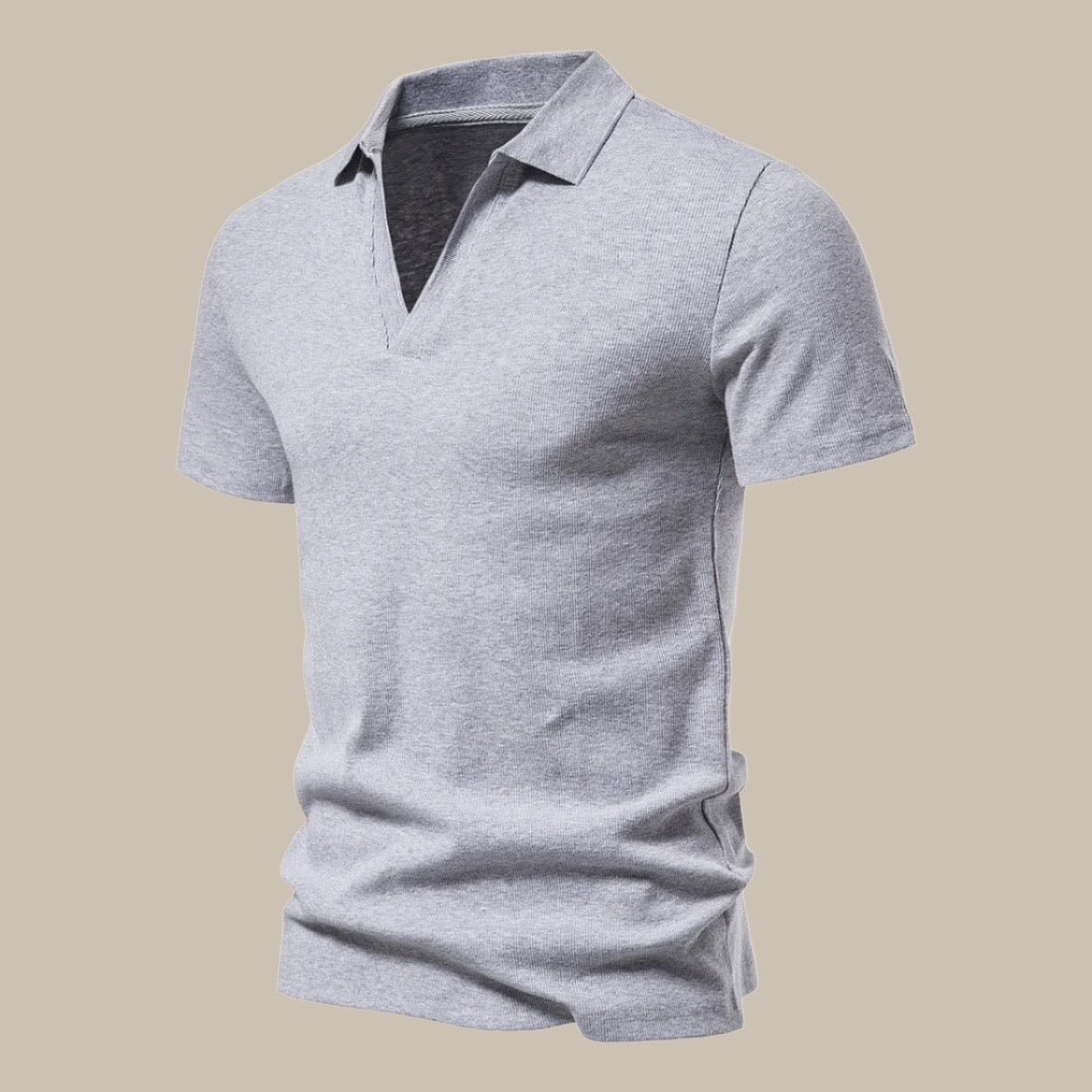 Herren-Polohemd ohne Knöpfe - Slim Fit mit kurzen Ärmeln