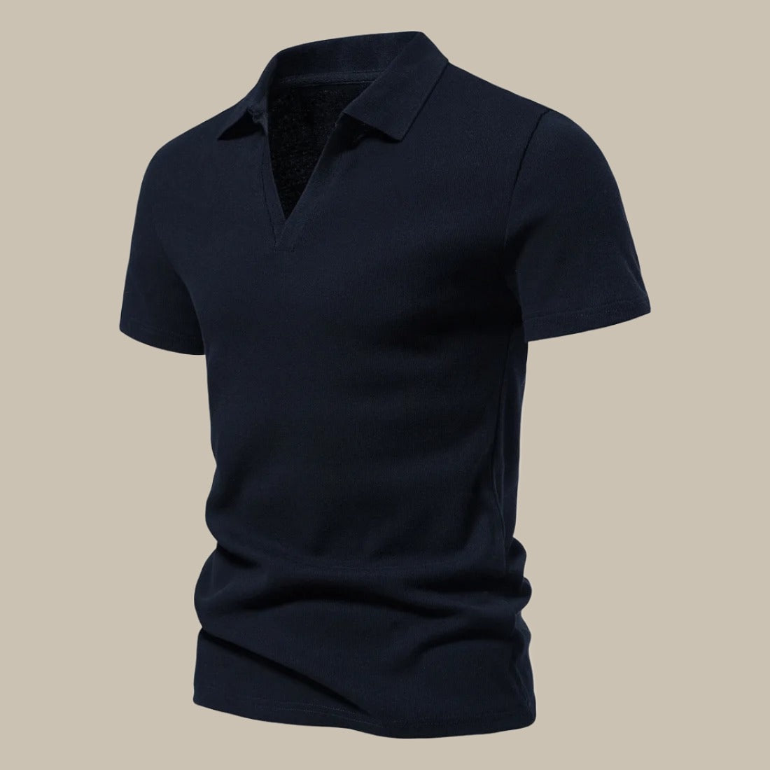 Herren-Polohemd ohne Knöpfe - Slim Fit mit kurzen Ärmeln