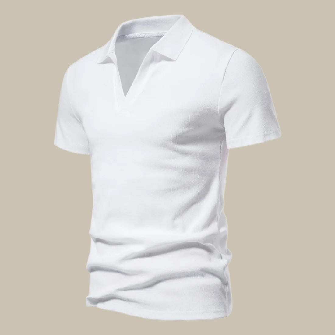 Herren-Polohemd ohne Knöpfe - Slim Fit mit kurzen Ärmeln